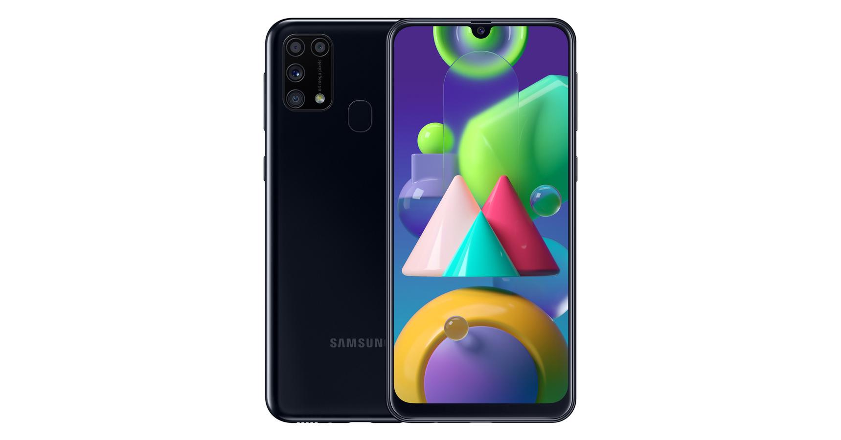 Samsung Galaxy M315F M31 128GB 6GB Dual, fekete, 1 év gyártói garancia - Galaxy M31 széria